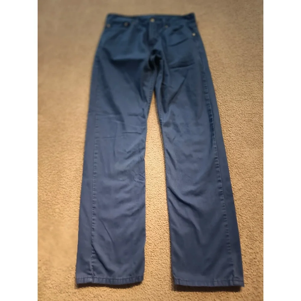 Levi's 514 Straight Fit Men's W32 L34 Blue Denim Jeans Low Rise 5-Pocket Zip Fly